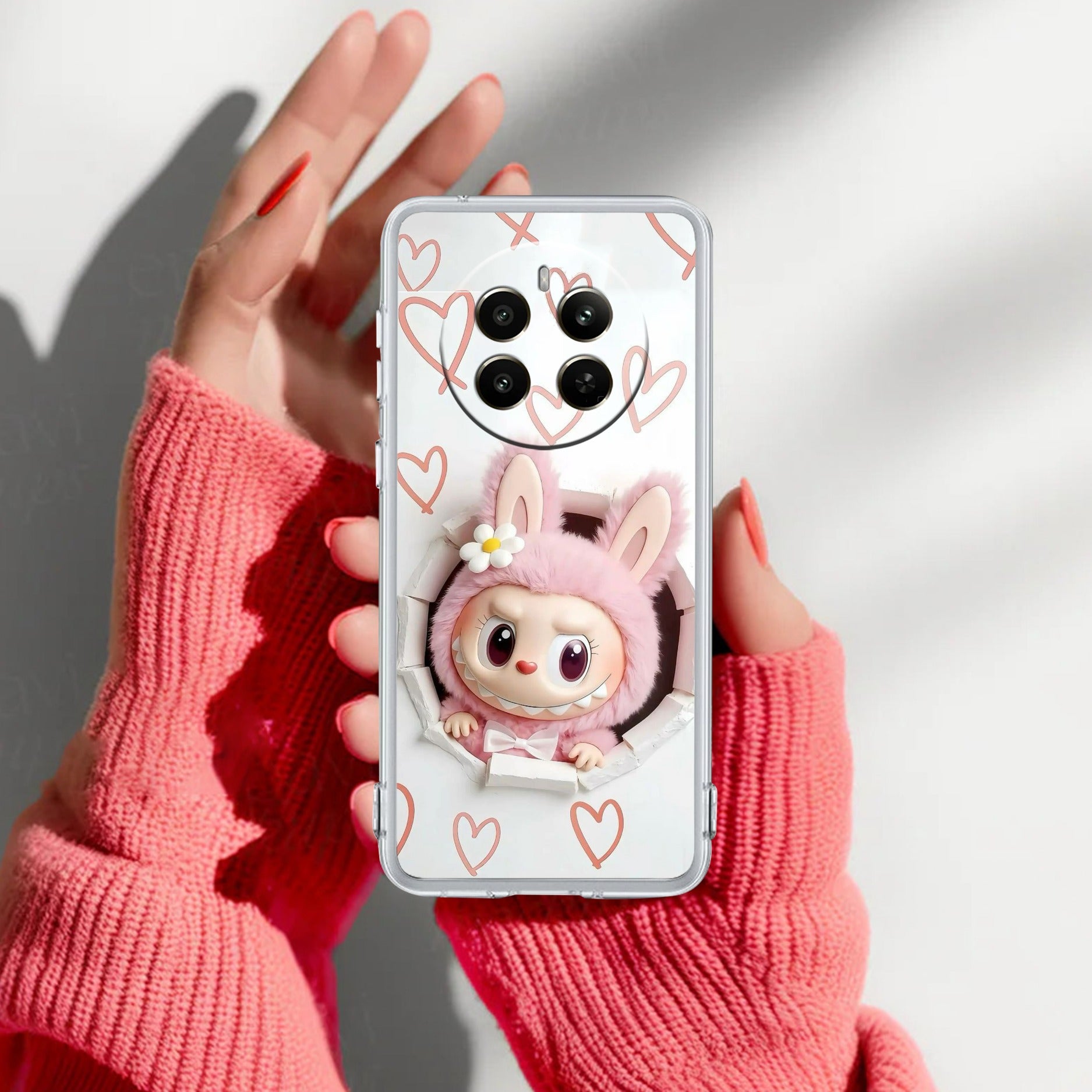 Labubu Trendy Transparent Silicon Case For Realme/Narzo