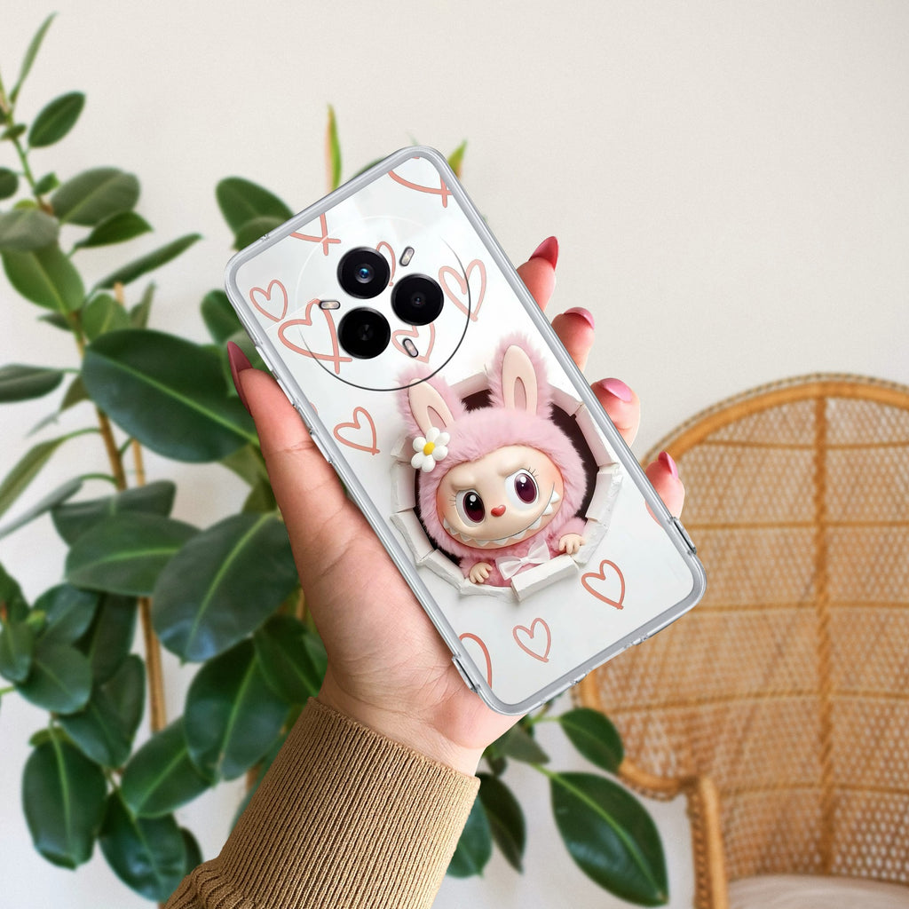 Labubu Trendy Transparent Silicon Case For Realme/Narzo