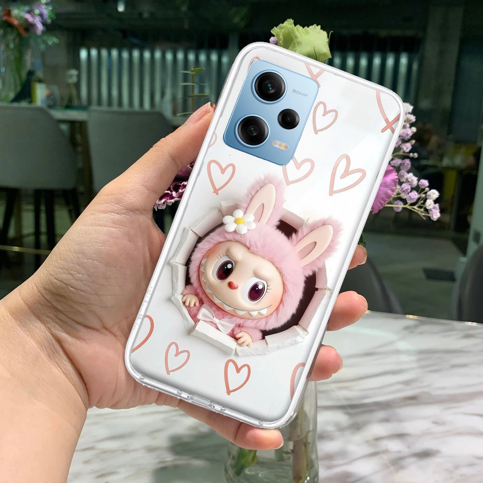 Labubu Trendy Transparent Silicon Case For Redmi Note 11