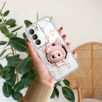 Labubu Trendy Transparent Silicon Case For Vivo Y21 / Vivo Y21A / Vivo Y21E /Vivo Y21S/ Vivo Y21T