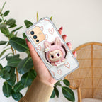 Labubu Trendy Transparent Silicon Case For Vivo Y20s/Vivo Y20A/Vivo Y20G/Vivo Y20i / Vivo Y20T / Vivo Y20