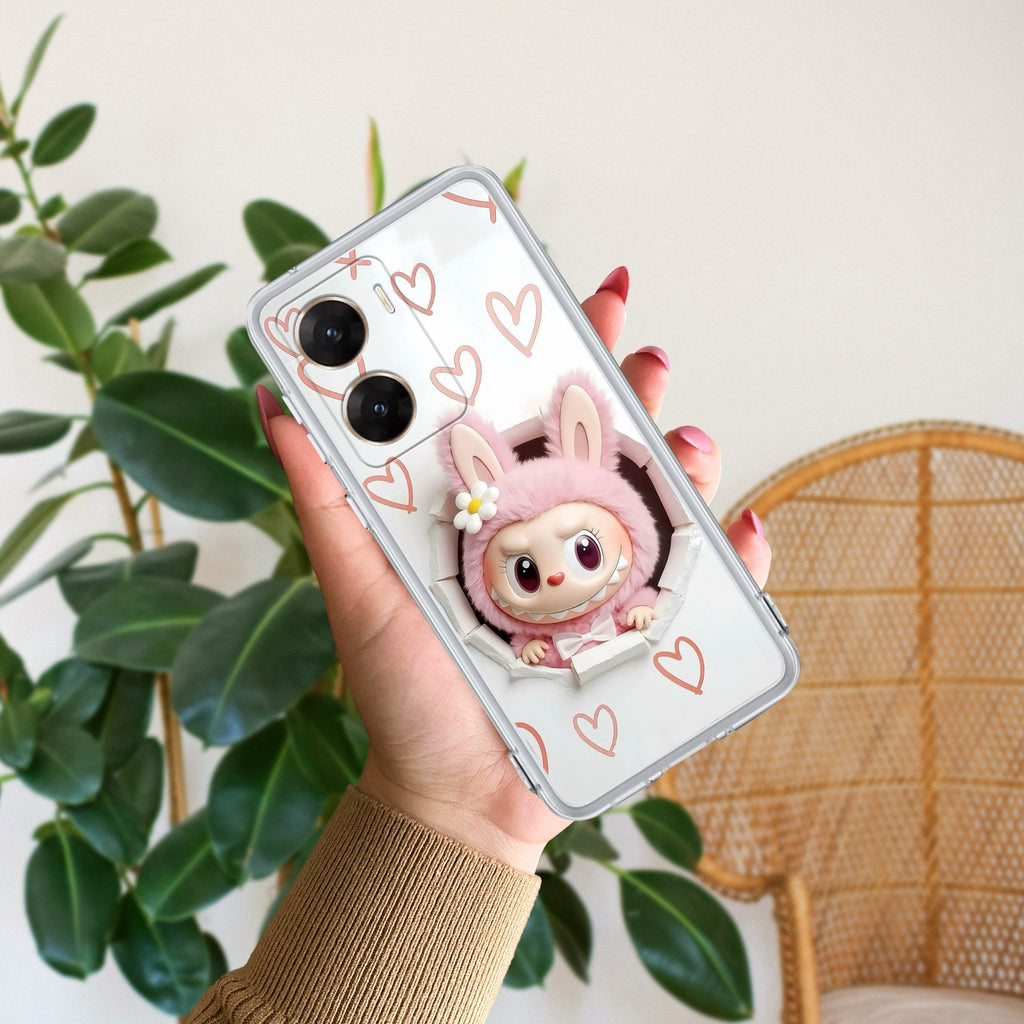 Labubu Trendy Transparent Silicon Case For Vivo