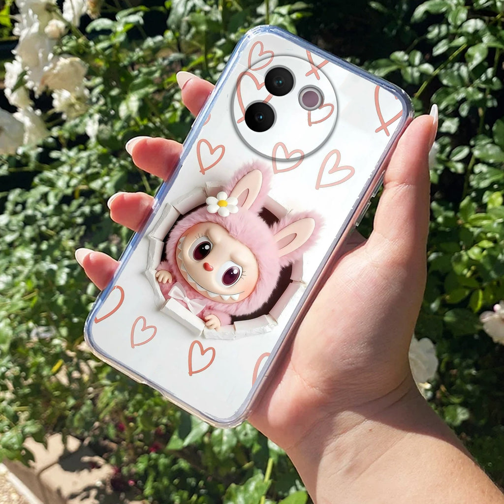 Labubu Trendy Transparent Silicon Case For Vivo
