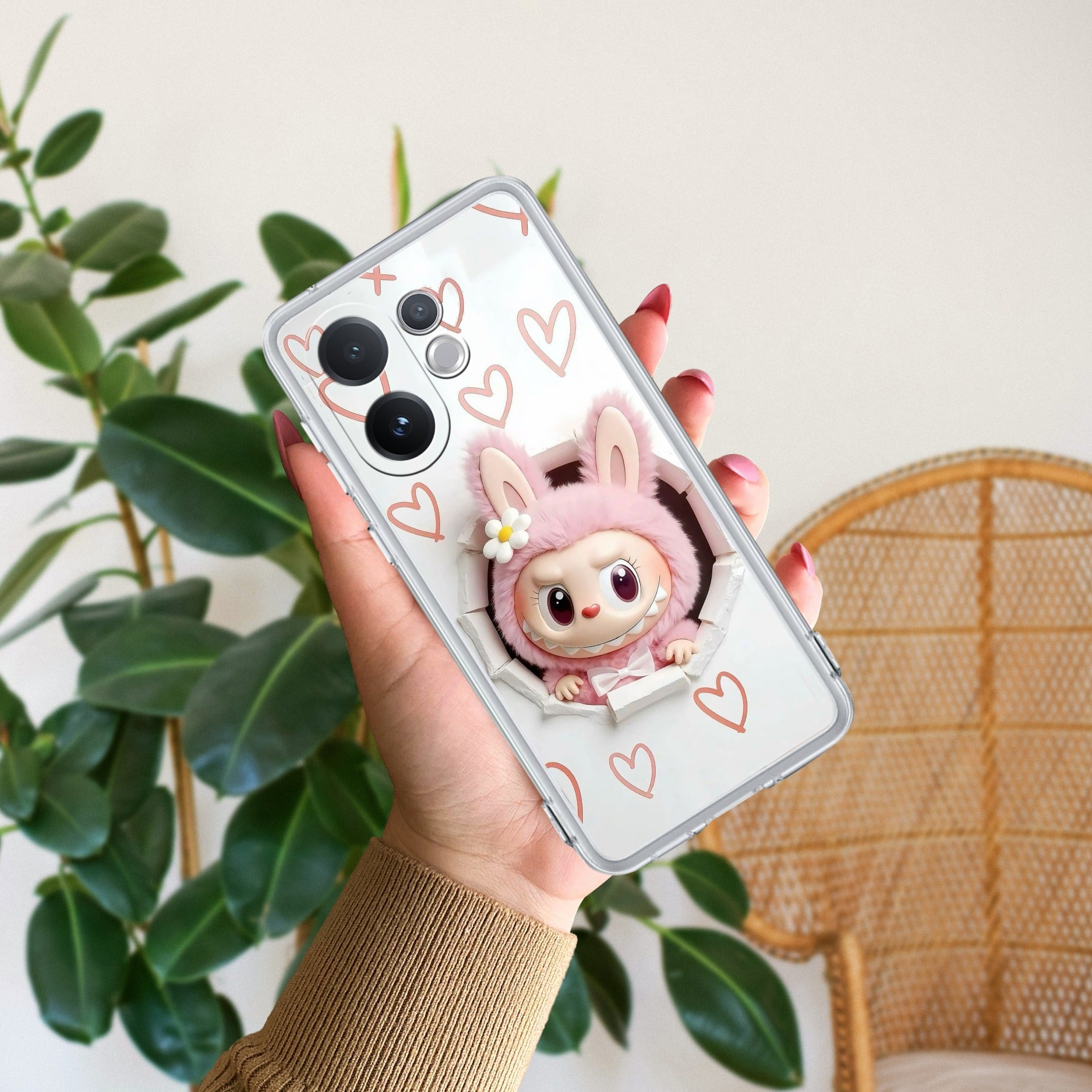 Labubu Trendy Transparent Silicon Case For Vivo