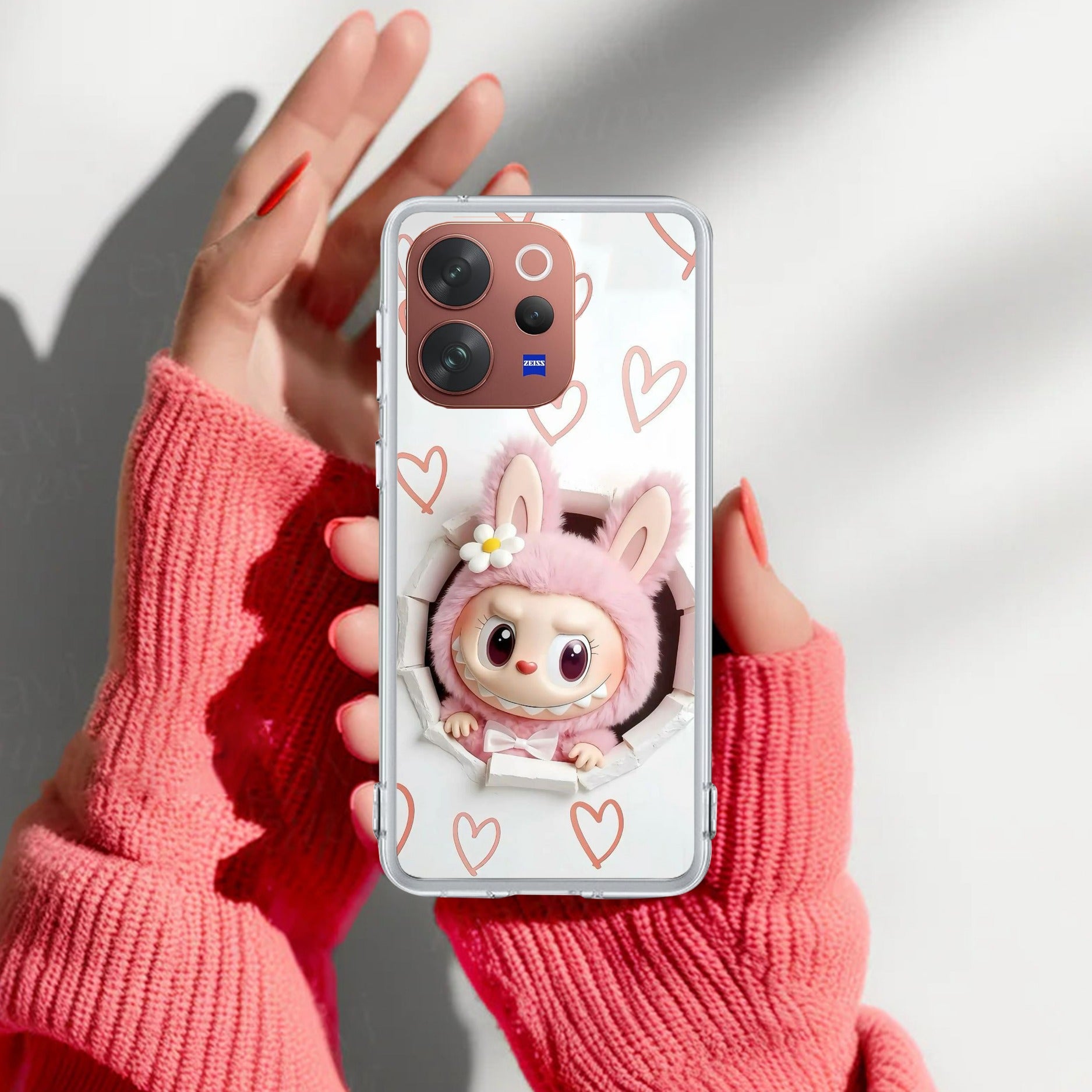 Labubu Trendy Transparent Silicon Case For Vivo