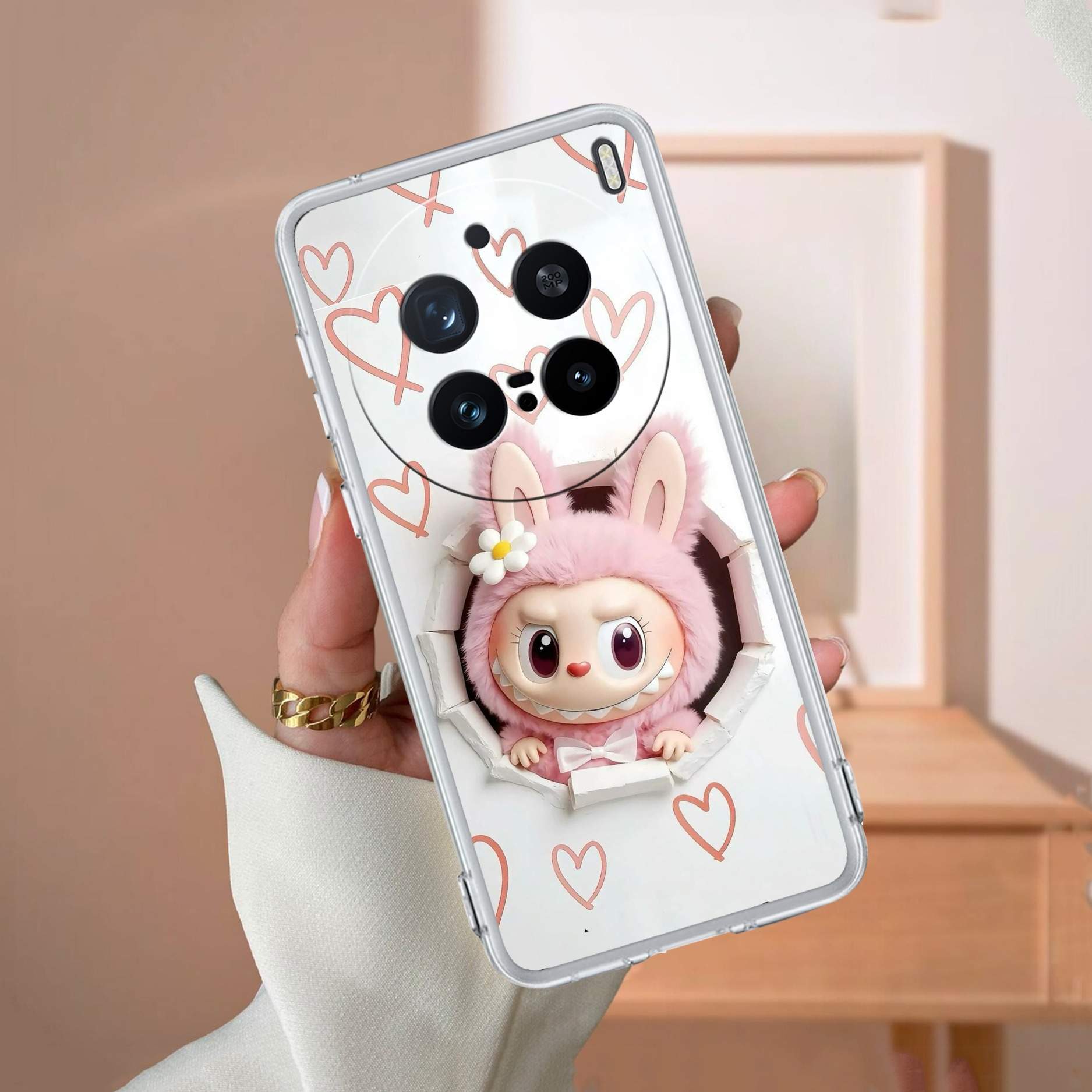Labubu Trendy Transparent Silicon Case For Vivo