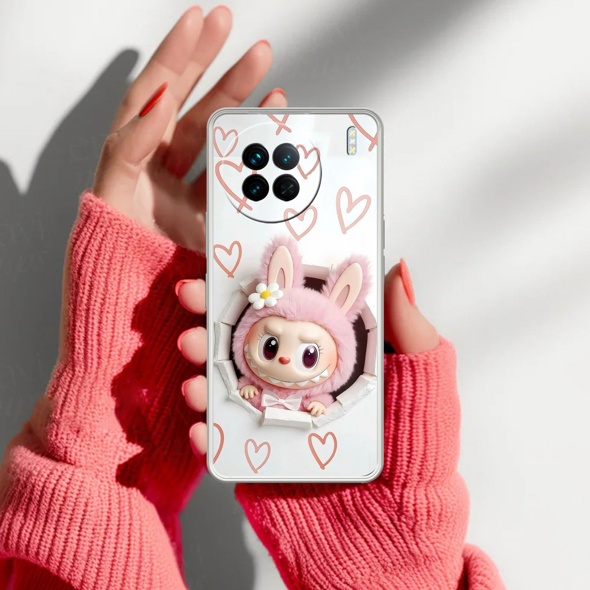 Labubu Trendy Transparent Silicon Case For Vivo X90 5G