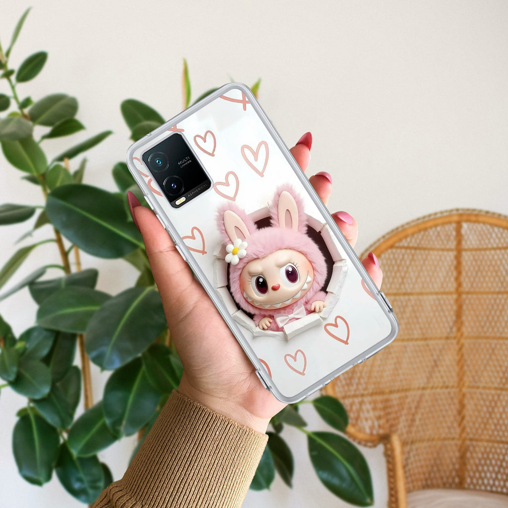 Labubu Trendy Transparent Silicon Case For Vivo