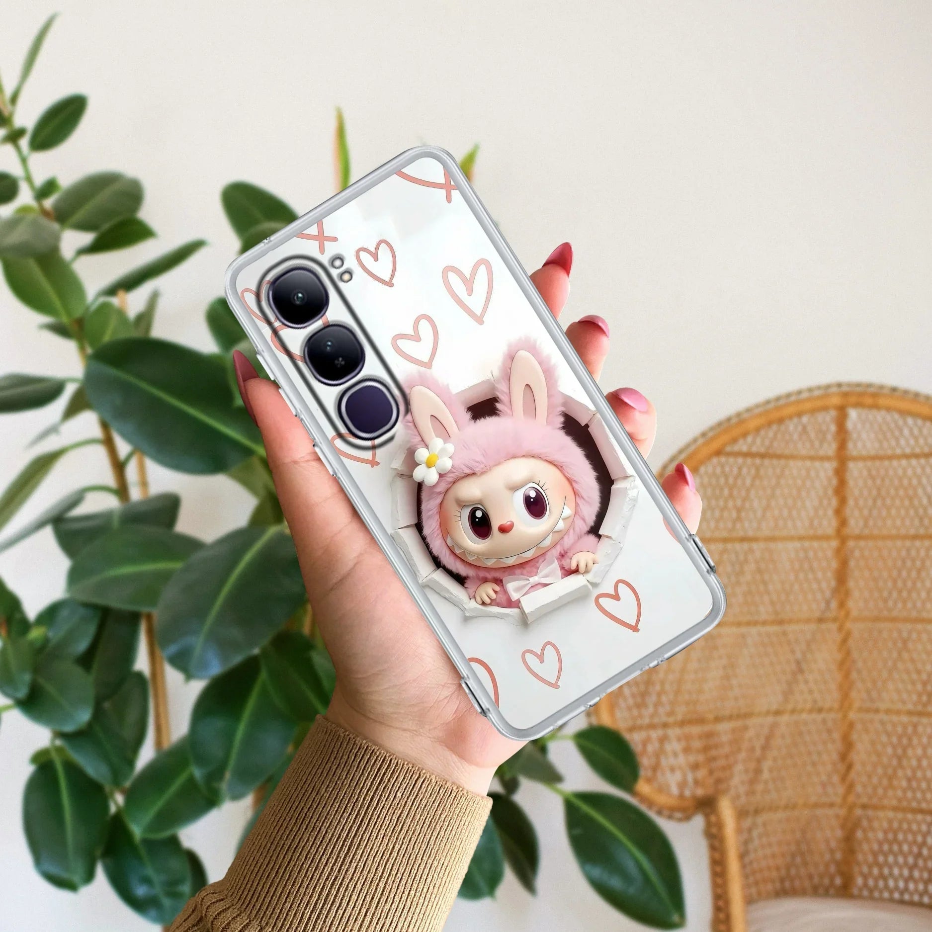 Labubu Trendy Transparent Silicon Case For Vivo - ShopOnCliQ