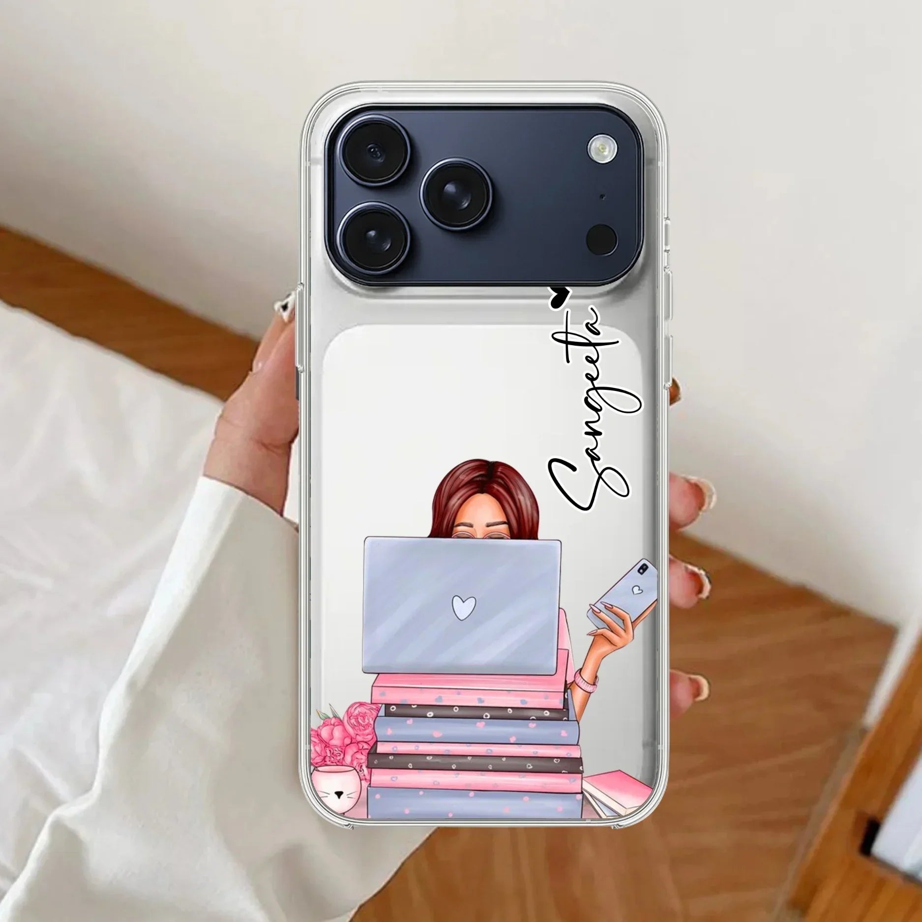 Lady Planner Customize Transparent Silicon Case For iPhone 17 Pro