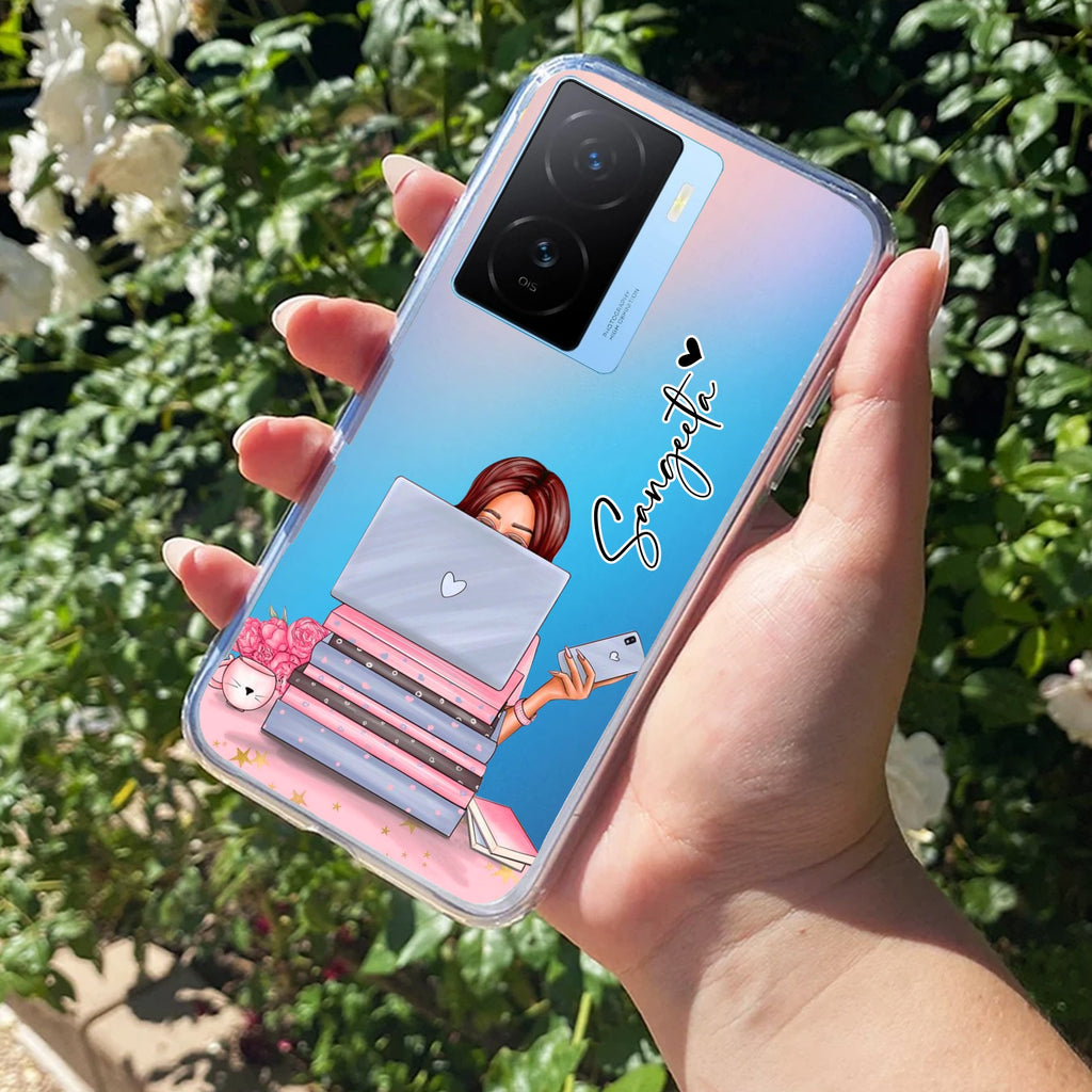 Lady Planner Customize Transparent Silicon Case For iQOO Z7s 5G