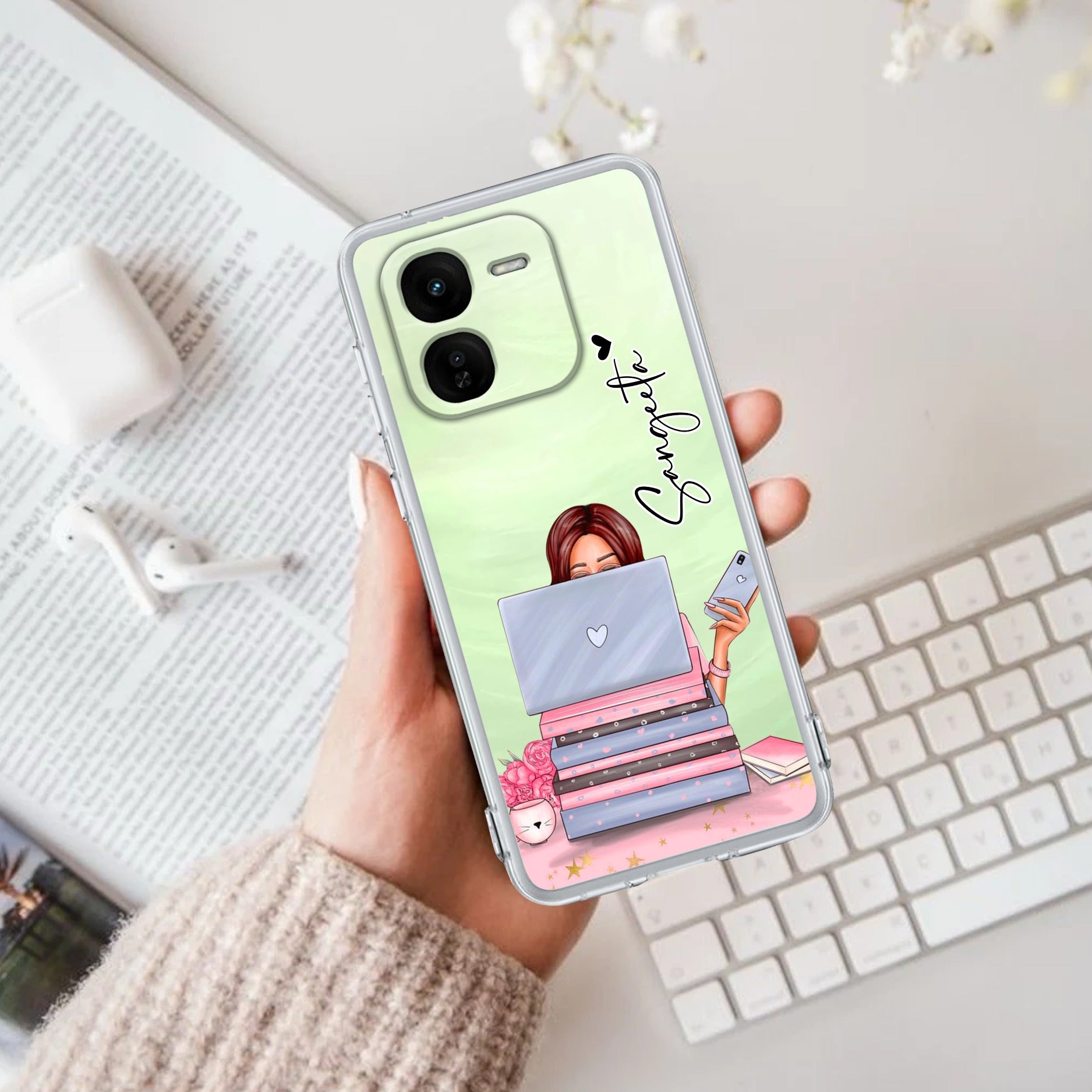 Lady Planner Customize Transparent Silicon Case For iQOO Z9x 5G