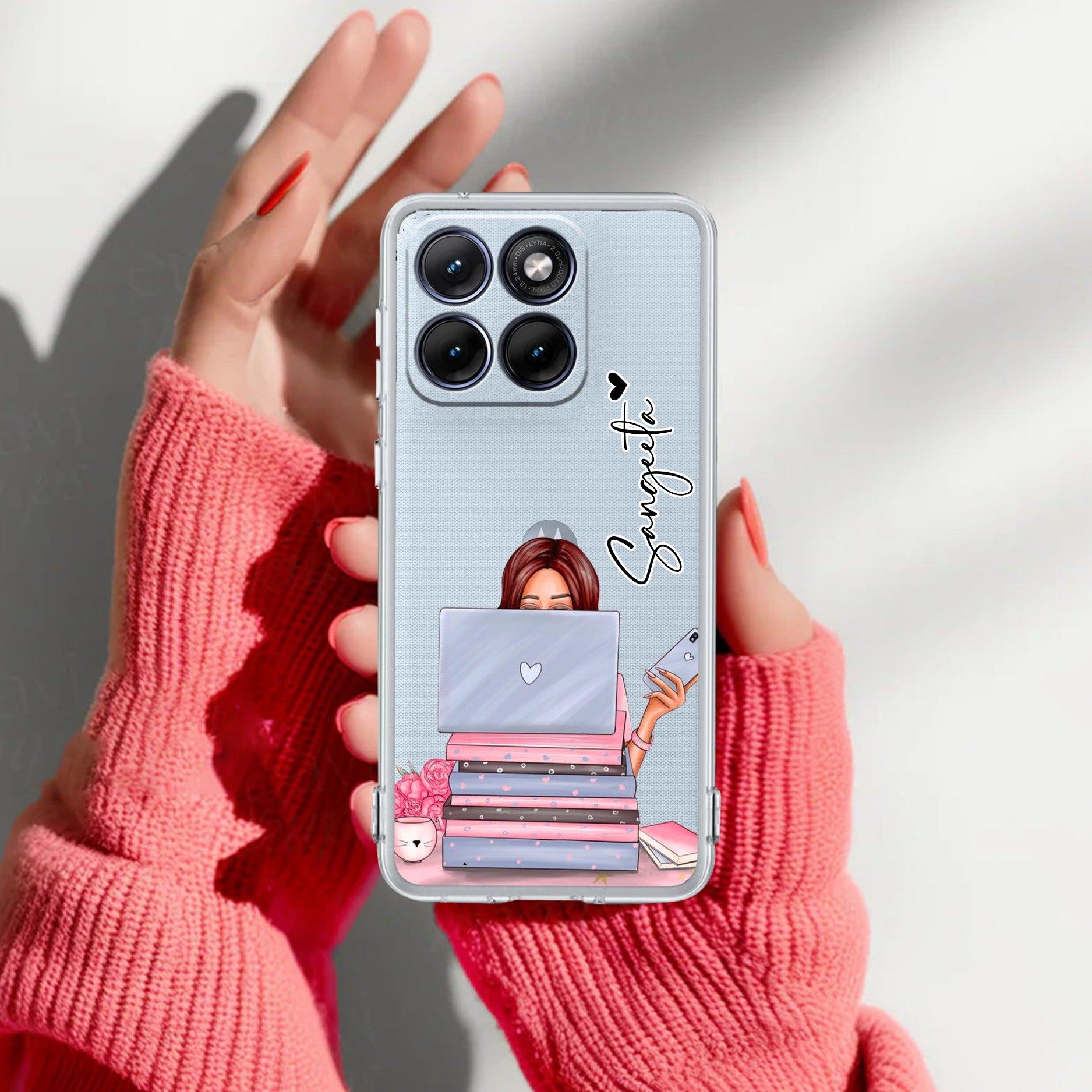 Lady Planner Customize Transparent Silicon Case For Motorola