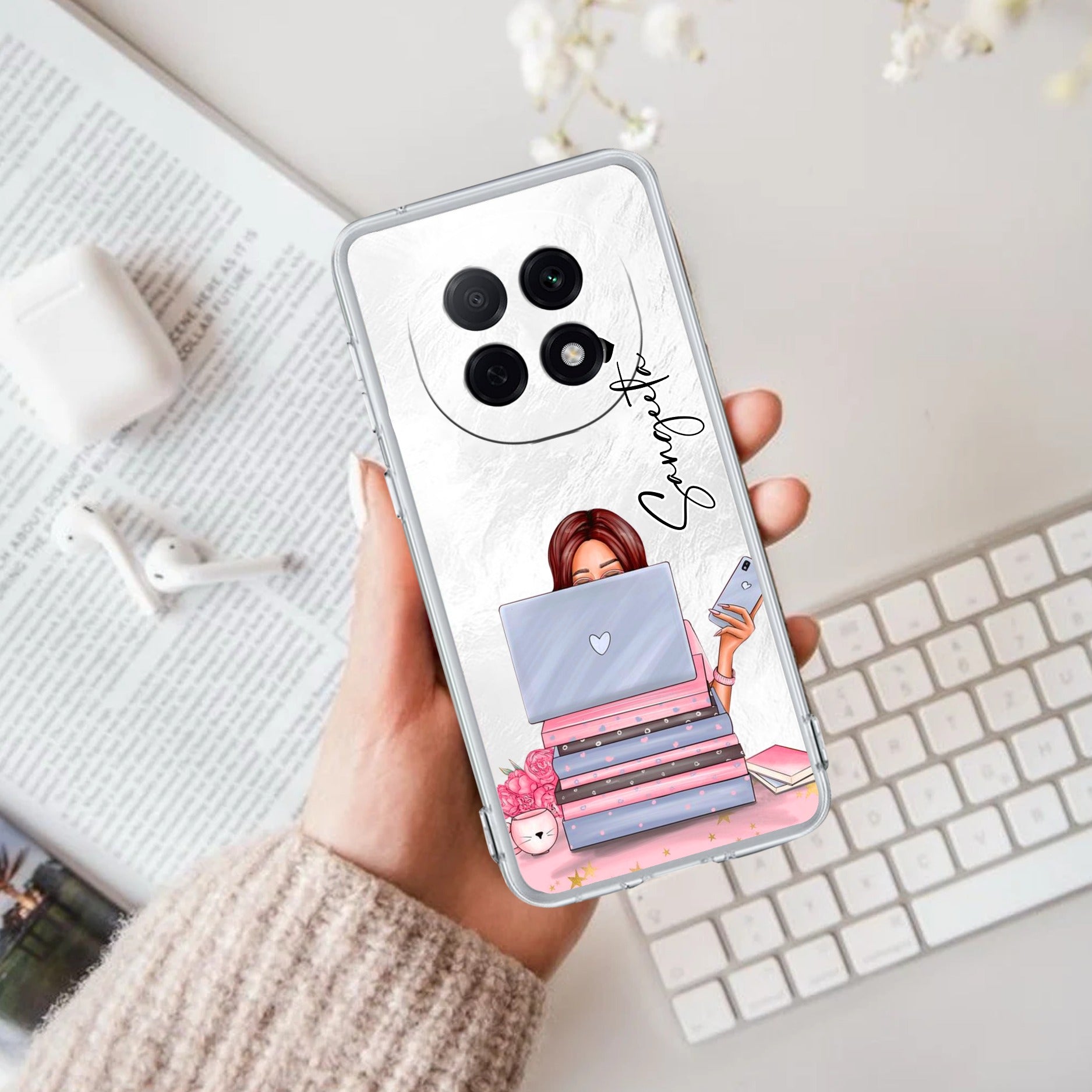 Lady Planner Customize Transparent Silicon Case For Oppo F29 Pro 5G