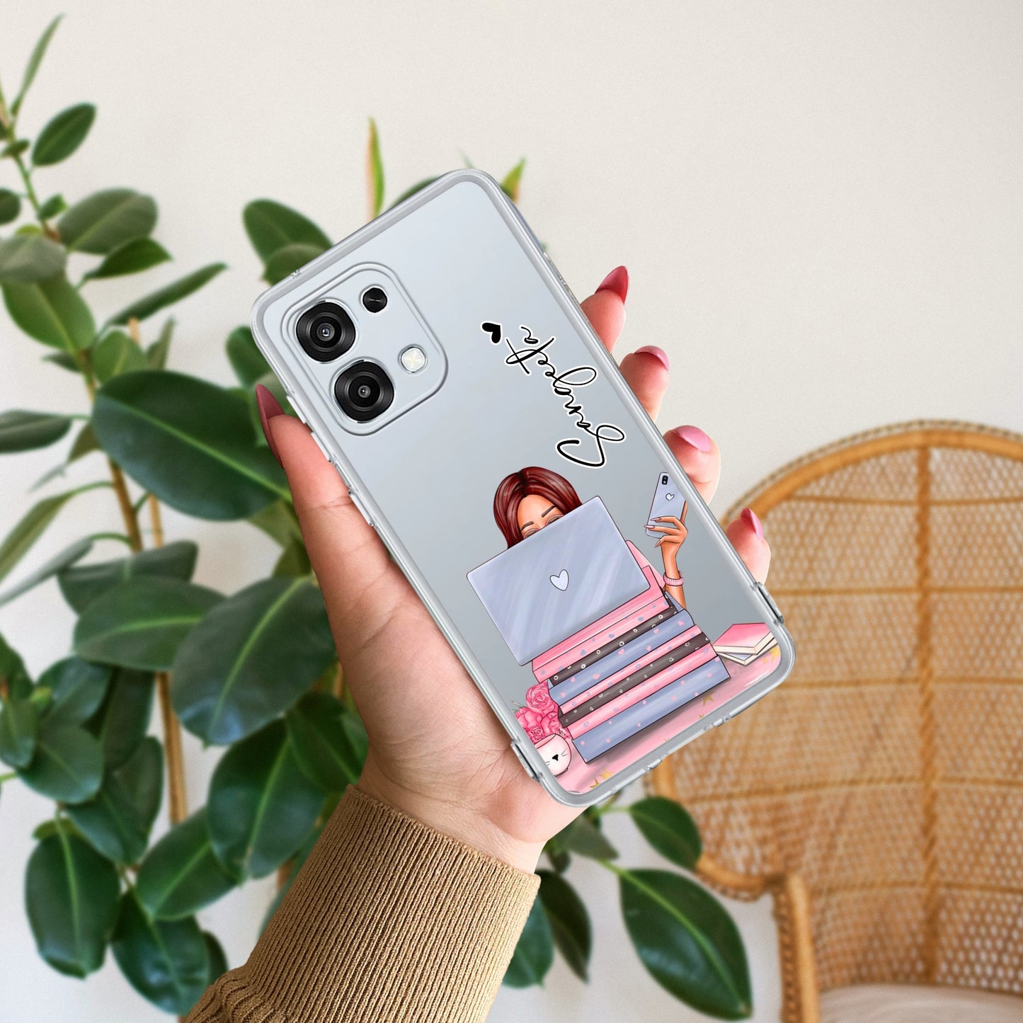 Lady Planner Customize Transparent Silicon Case For Oppo