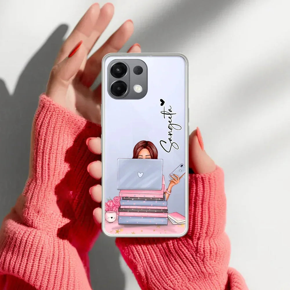 Lady Planner Customize Transparent Silicon Case For Oppo Reno 12 5G