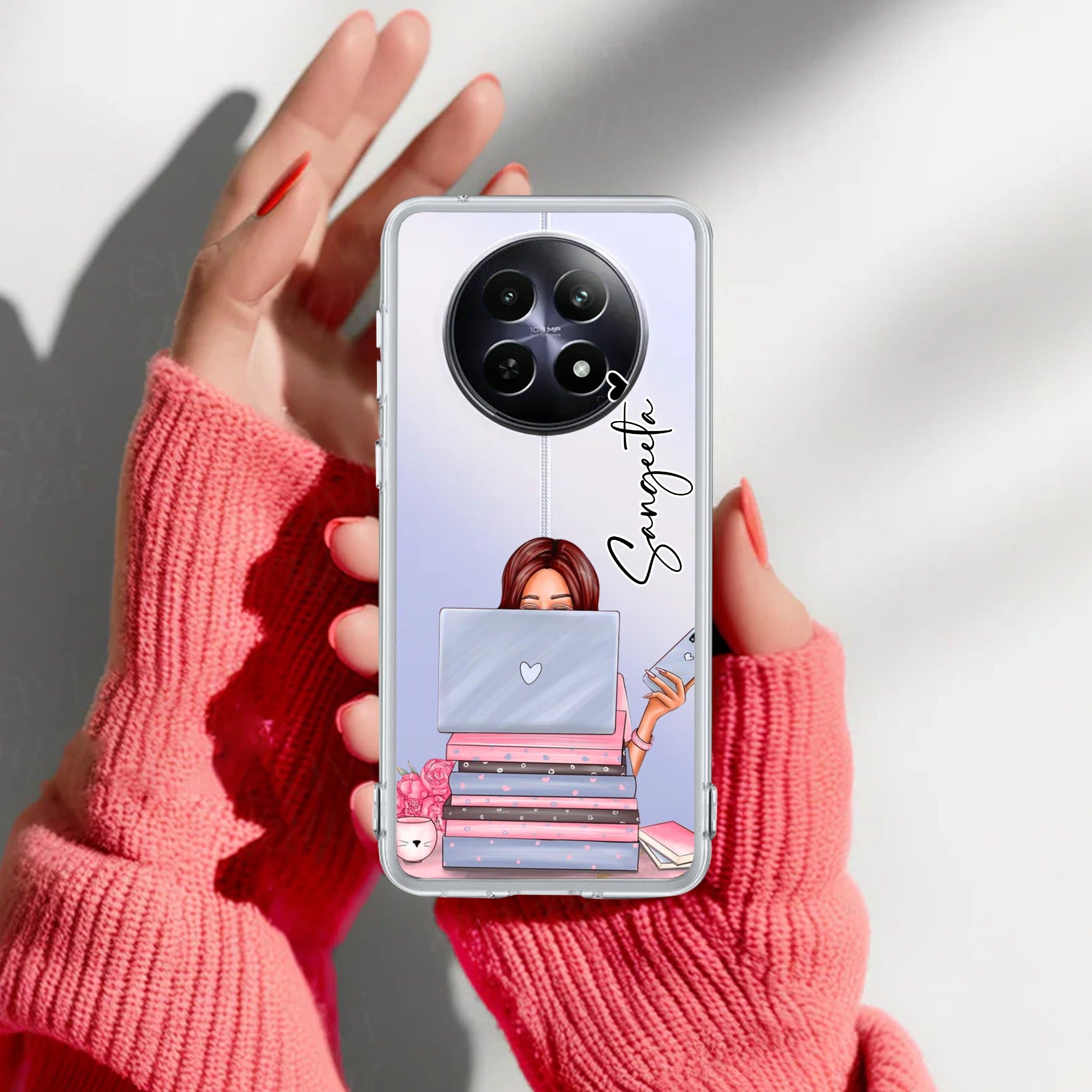 Lady Planner Customize Transparent Silicon Case For Realme 13 Pro Plus 5G