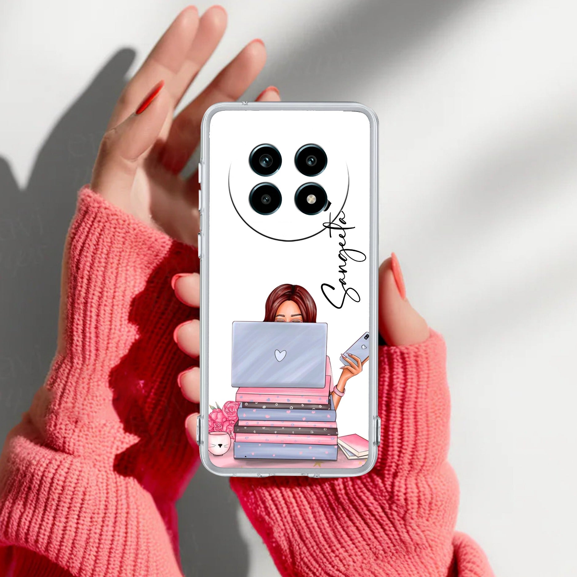 Lady Planner Customize Transparent Silicon Case For Realme 14 Pro Lite 5G