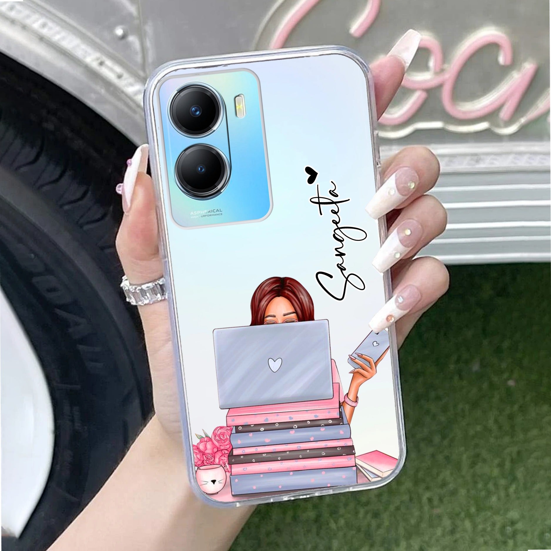 Lady Planner Customize Transparent Silicon Case For Vivo T2x 5G