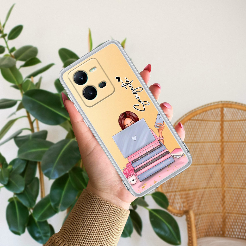 Lady Planner Customize Transparent Silicon Case For Vivo V25