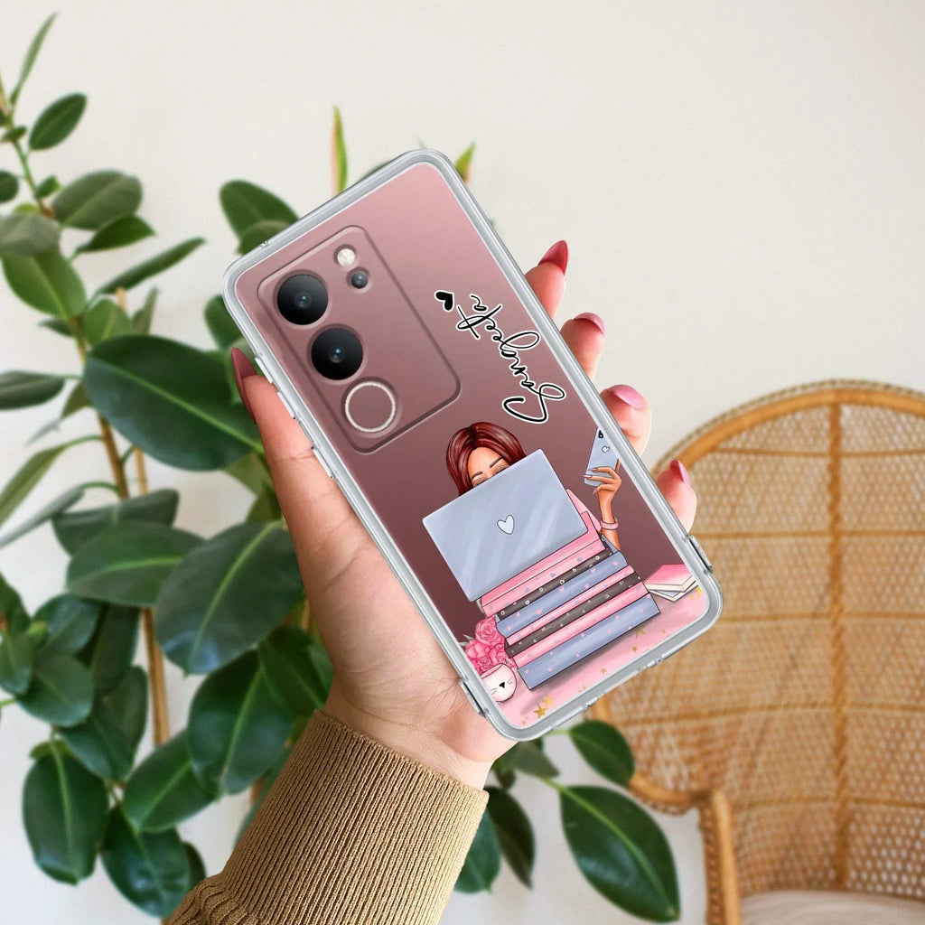 Lady Planner Customize Transparent Silicon Case For Vivo T2 5G