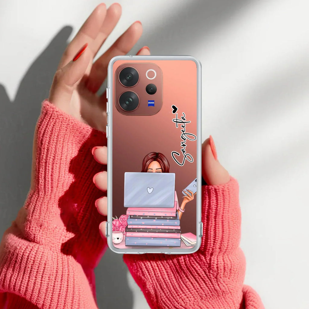 Lady Planner Customize Transparent Silicon Case For Vivo T4R 5G