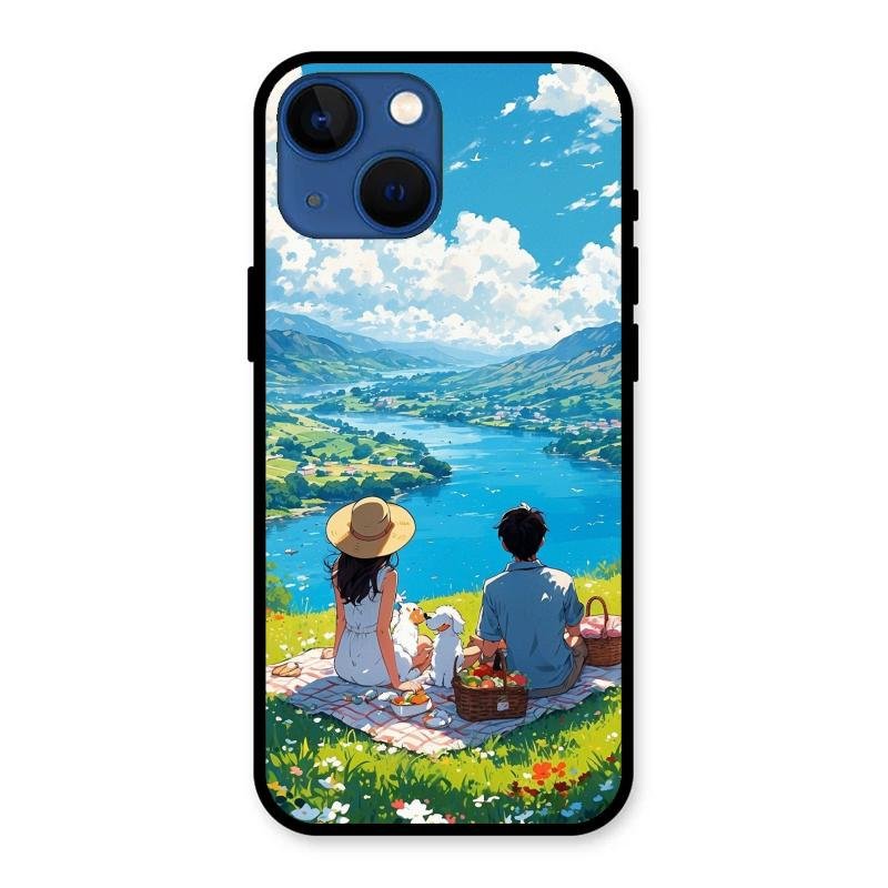 Lakeside Whimsy Glass Case Cover For iPhone 13 mini