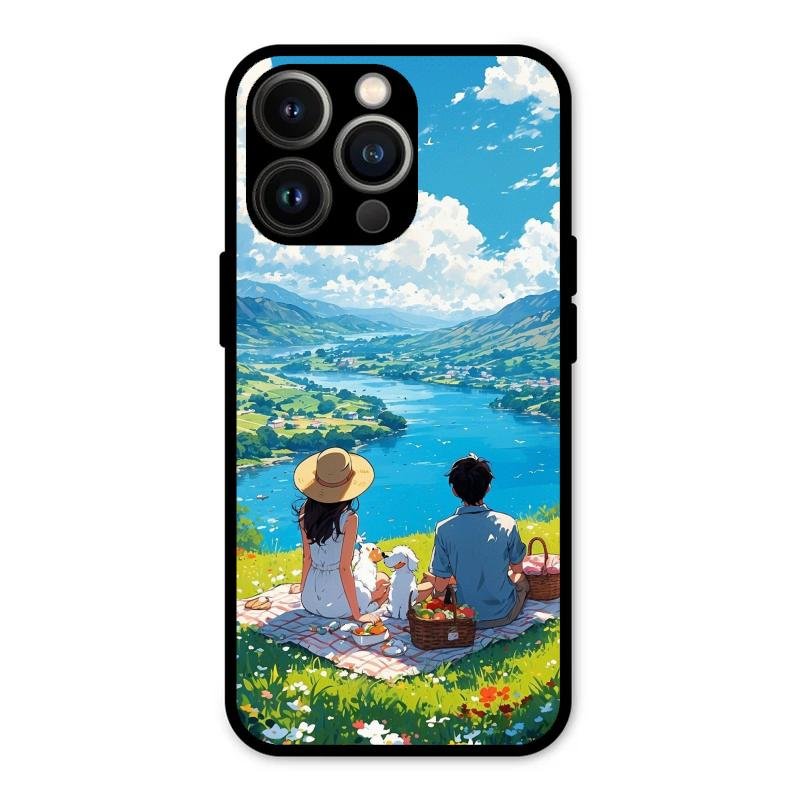 Lakeside Whimsy Glass Case Cover For iPhone 13 Pro