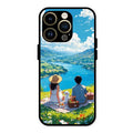 Lakeside Whimsy Glass Case Cover For iPhone 14 Pro