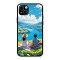 Lakeside Whimsy Glass Case Cover For iPhone 14
