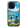 Lakeside Whimsy Glass Case Cover For iPhone 15 Pro