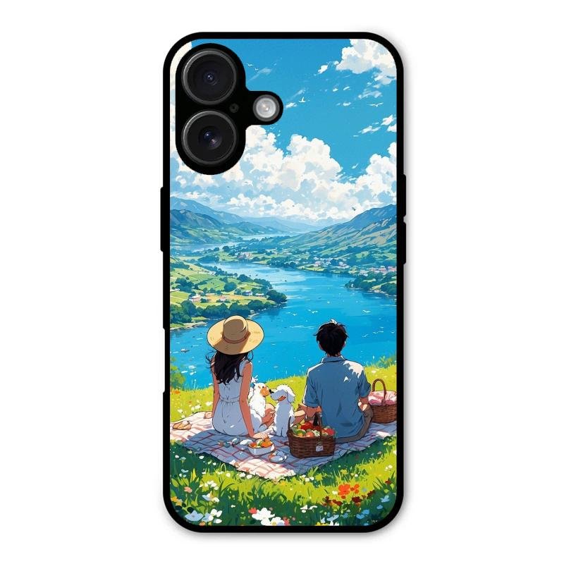 Lakeside Whimsy Glass Case Cover For iPhone 16 Plus