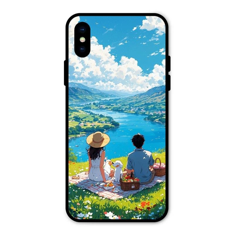 Lakeside Whimsy Glass Case Cover For iPhone XS