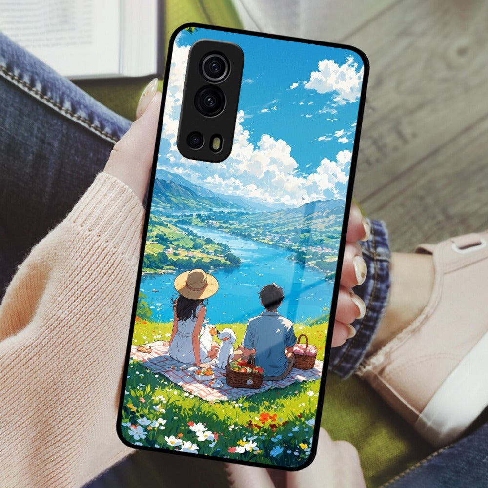 Lakeside Whimsy Glass Case Cover For iQOO