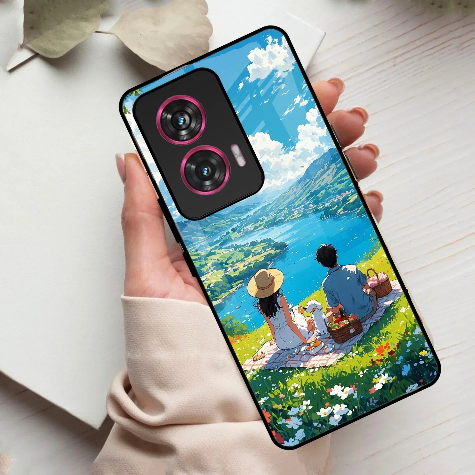 Lakeside Whimsy Glass Case Cover For Motorola - ShopOnCliQ