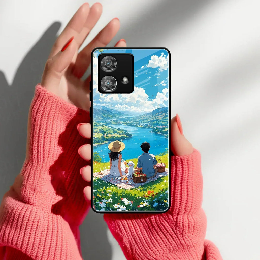Lakeside Whimsy Glass Case Cover For Motorola - ShopOnCliQ