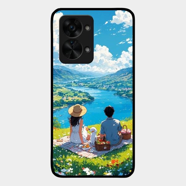 Lakeside Whimsy Glass Case Cover For Oneplus Nord 2T 5G
