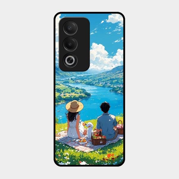 Lakeside Whimsy Glass Case Cover For Oppo A3 Pro 5G