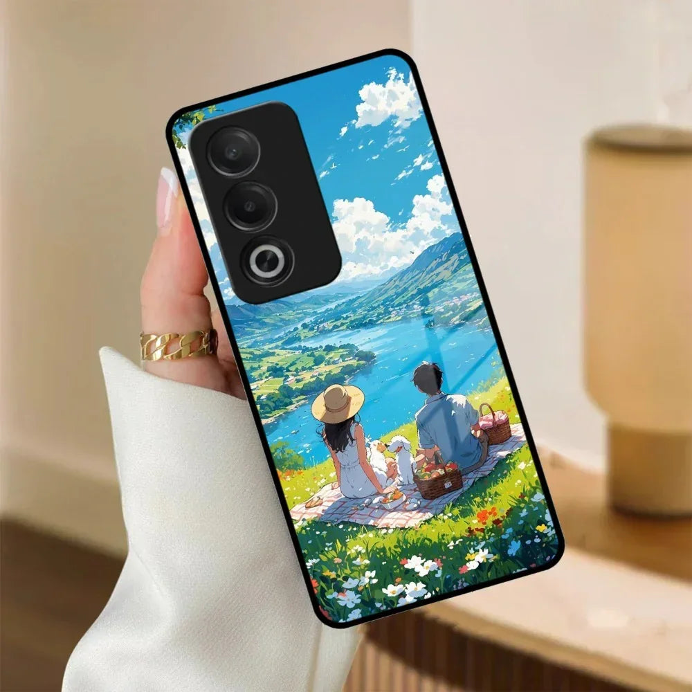Lakeside Whimsy Glass Case Cover For Oppo - ShopOnCliQ