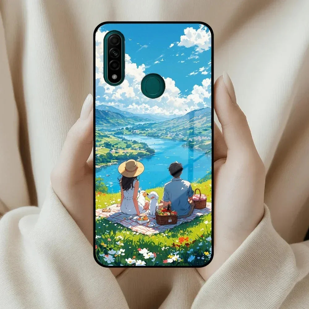 Lakeside Whimsy Glass Case Cover For Oppo - ShopOnCliQ
