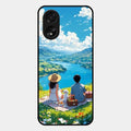 Lakeside Whimsy Glass Case Cover For Oppo A38
