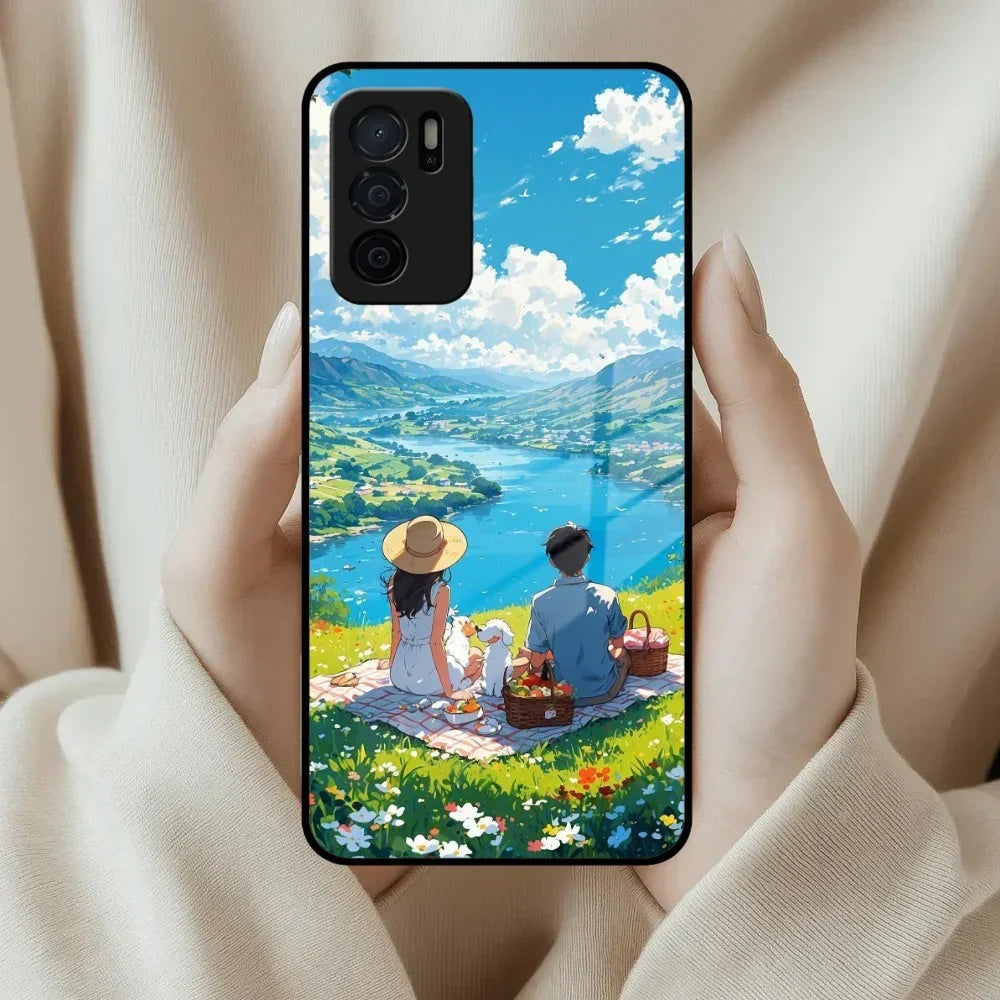 Lakeside Whimsy Glass Case Cover For Oppo - ShopOnCliQ