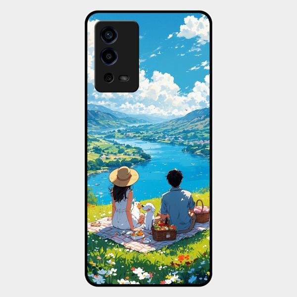 Lakeside Whimsy Glass Case Cover For Oppo A55