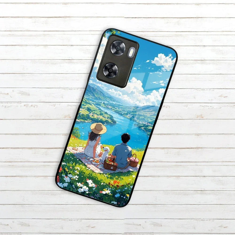 Lakeside Whimsy Glass Case Cover For Oppo - ShopOnCliQ