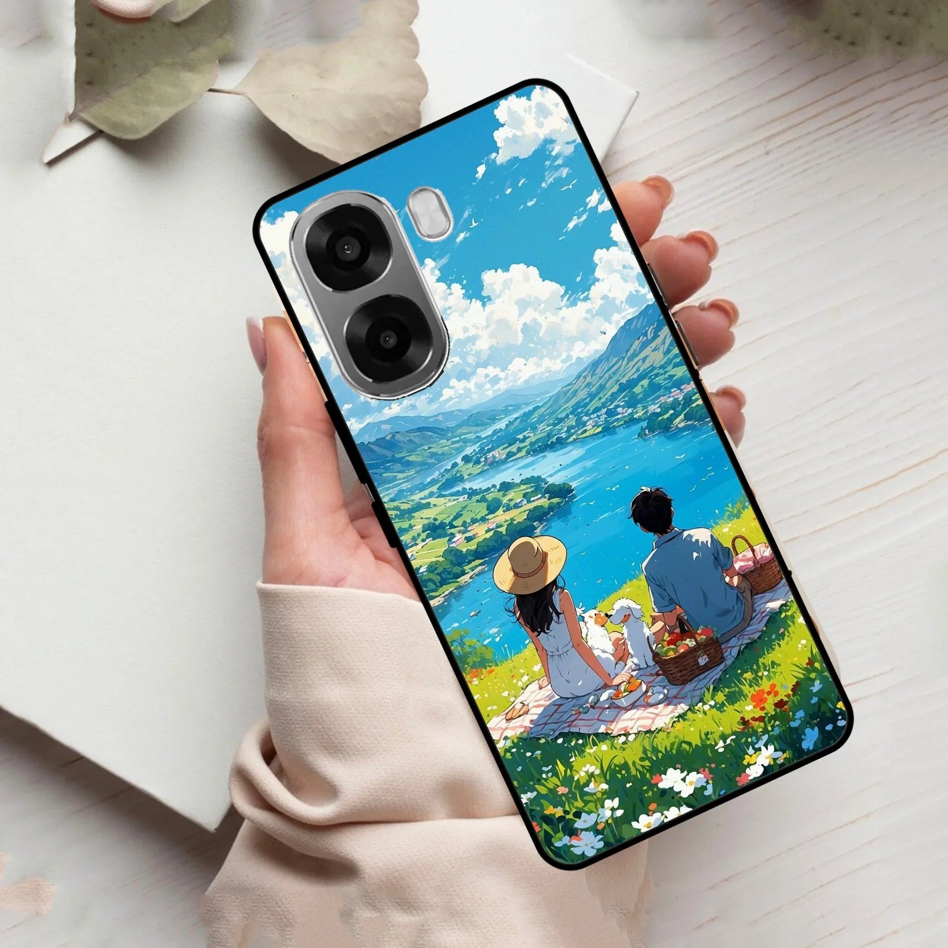 Lakeside Whimsy Glass Case Cover For Oppo