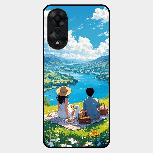 Lakeside Whimsy Glass Case Cover For Oppo A78 5G
