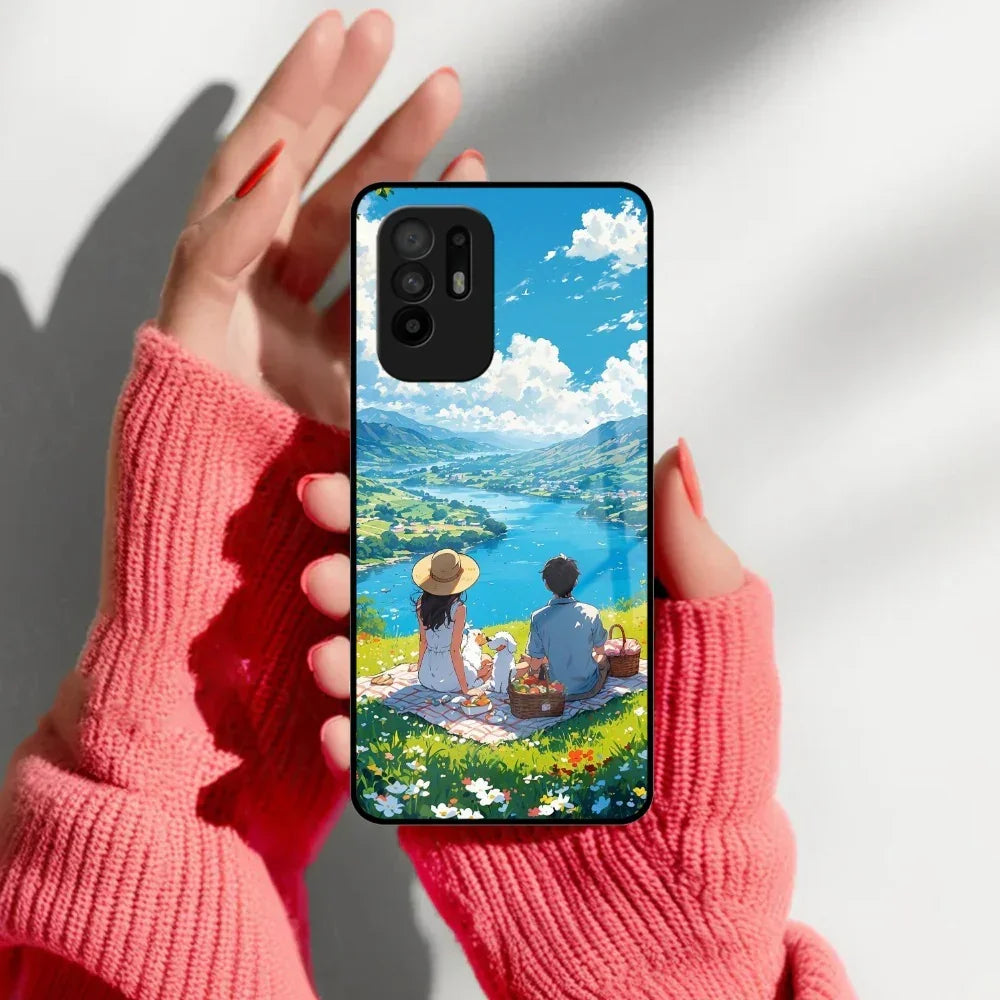 Lakeside Whimsy Glass Case Cover For Oppo - ShopOnCliQ