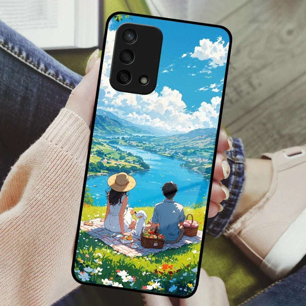 Lakeside Whimsy Glass Case Cover For Oppo - ShopOnCliQ