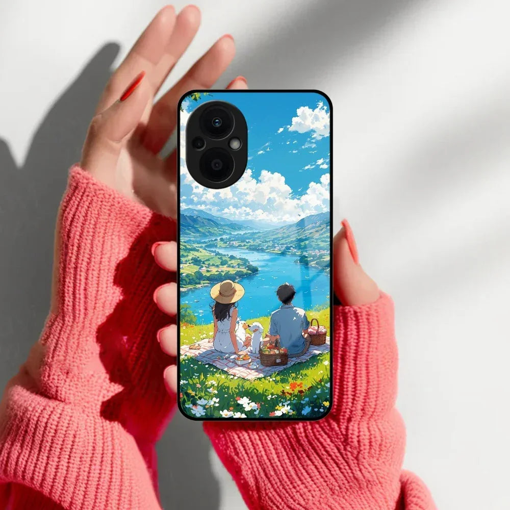 Lakeside Whimsy Glass Case Cover For Oppo - ShopOnCliQ