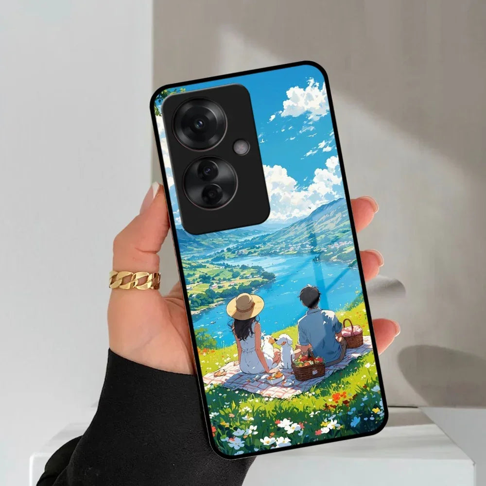 Lakeside Whimsy Glass Case Cover For Oppo - ShopOnCliQ